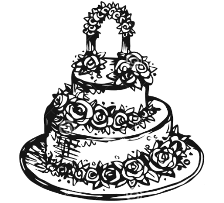 Illustration of wedding cake