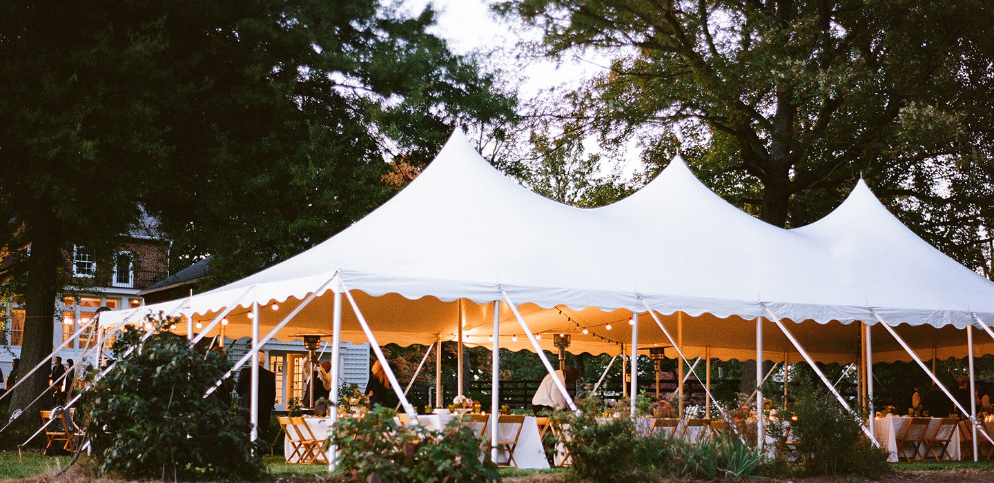 tent setup for event